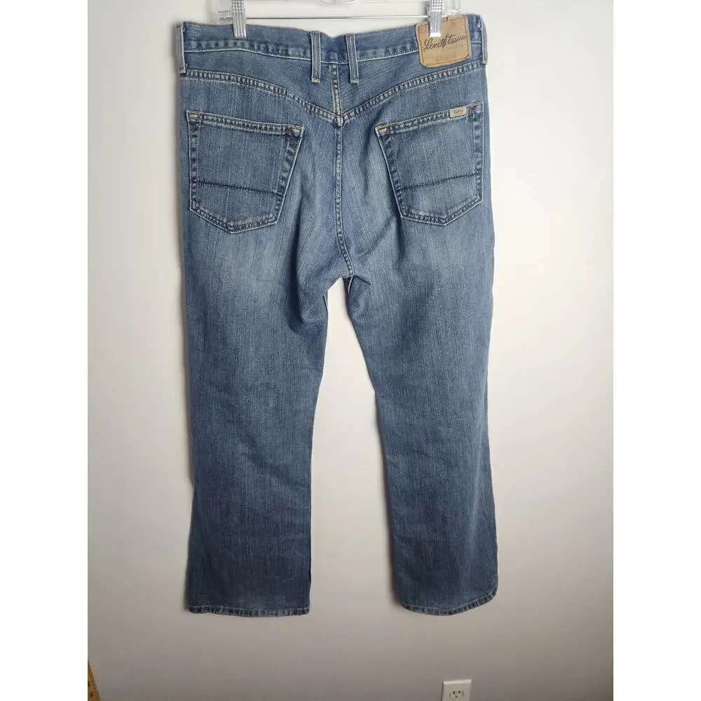 Levis mens low loose bootcut jeans sz 34x32* measures 35x30 y2k skater grunge